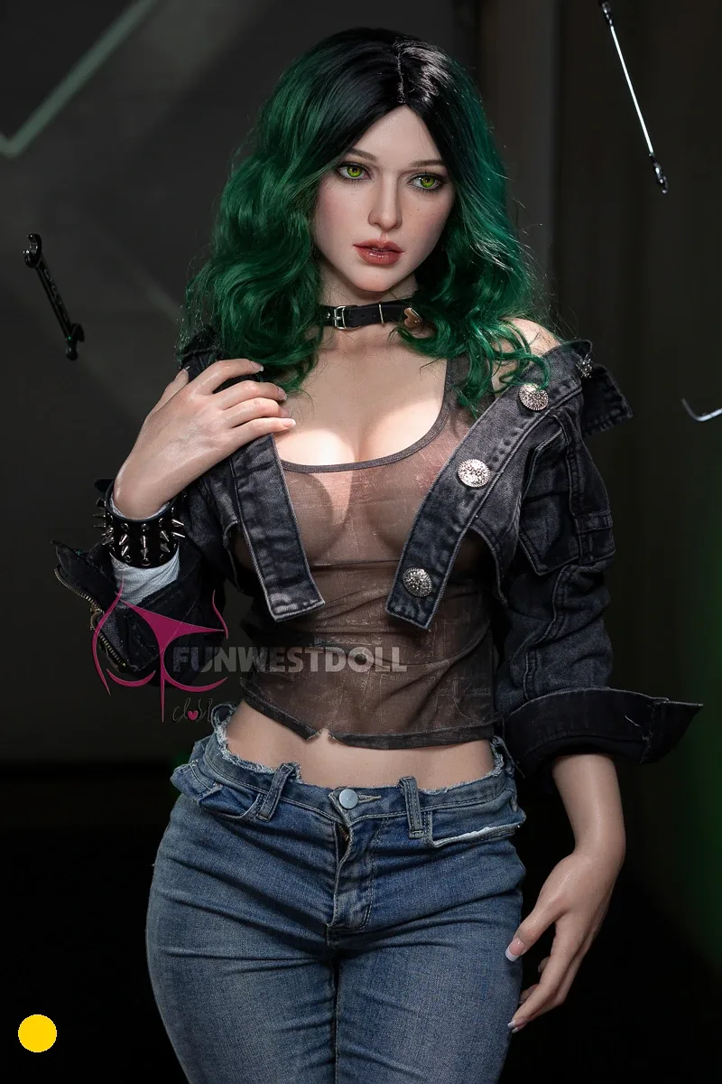 White Alexa Green Hair #045S 157cm D cup (5ft2) view 5