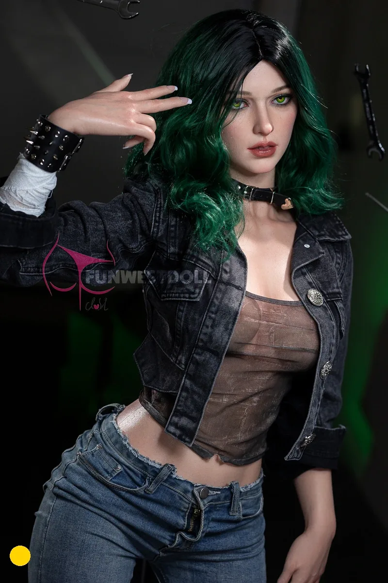White Alexa Green Hair #045S 157cm D cup (5ft2) view 6