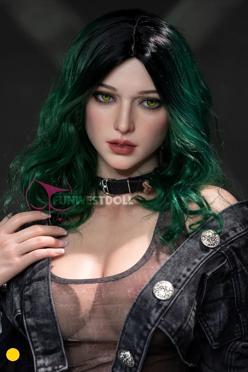 White Alexa Green Hair #045S 157cm D cup (5ft2) view 4