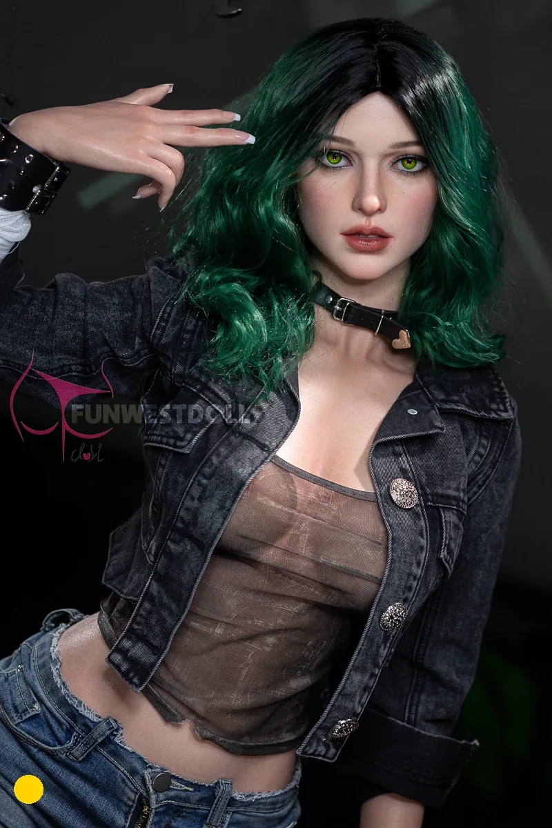 White Alexa Green Hair #045S 157cm D cup (5ft2) view 7